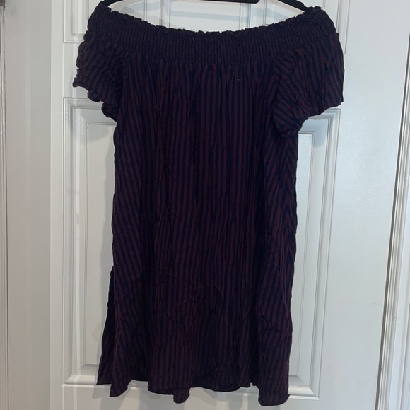 Cooperative Striped Off-the-shoulder Top / Dress Size M - Picture 3 of 3